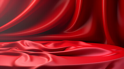 Obraz premium Simple product booth, podium, stage, product commercial photography background, cosmetics booth, promotional event