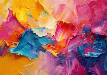 colorful paint mixed with pigment