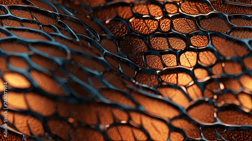 Poster Generative AI Reticulated and intricate texture of reptile skin. octane render elegant realistic photorealistic cinematic