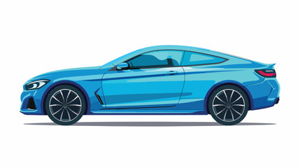 Obraz na płótnie Canvas Blue car vehicle color isolated icon vector illustration