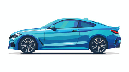 Blue car vehicle color isolated icon vector illustration