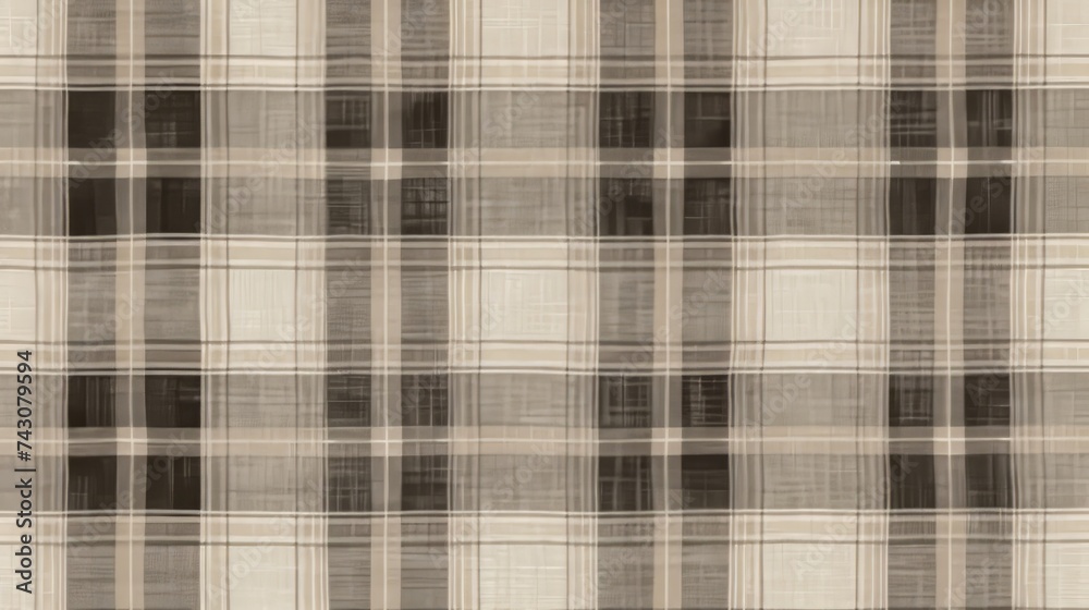 Poster Generative AI Small checkered textile pattern, uniform squares, subtle tones, seamless design, detailed linework