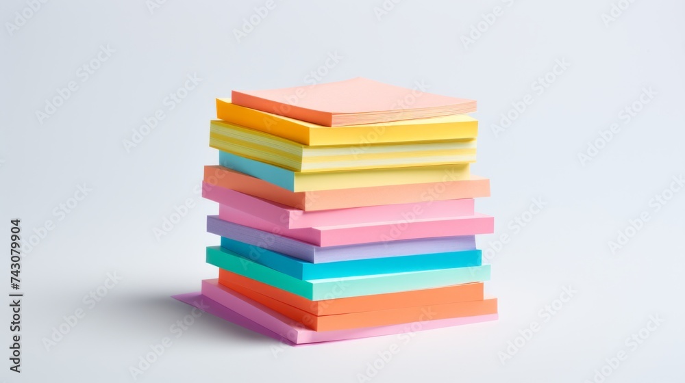 Aufkleber Stack of sticky notes in a pile Generative AI