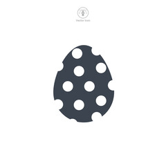 Easter egg, Easter day festival, Egg Icon symbol vector illustration isolated on white background