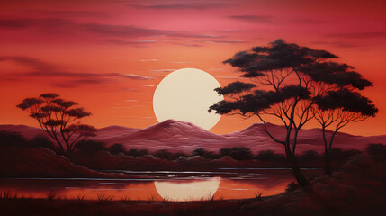 Glowing Romantic Sunset: A Beautiful Moment of Shared Intimacy Against the Splendid Backdrop of Vibrant Hues