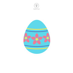 Easter egg, Easter day festival, Egg Icon symbol vector illustration isolated on white background