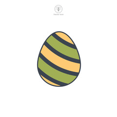 Easter egg, Easter day festival, Egg Icon symbol vector illustration isolated on white background