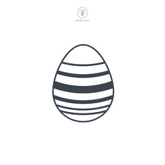 Easter egg, Easter day festival, Egg Icon symbol vector illustration isolated on white background