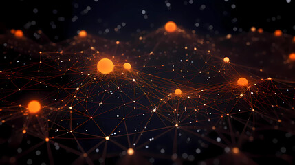 Fototapeta premium network of lines and nodes