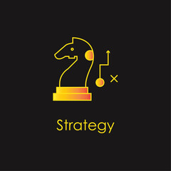 Strategy Vector Icon: Business Planning and Strategic Management icon.