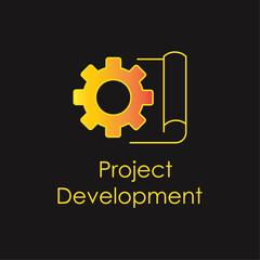 Project Development Vector Icon: Business Project Management and Development icon.