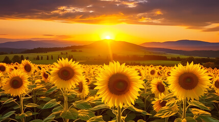 Obraz premium Beautiful sunflower close-up