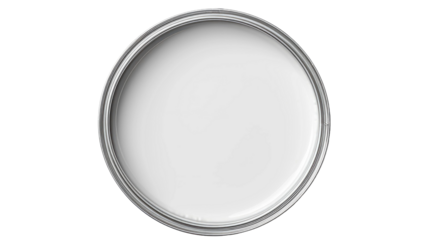 Paint can isolated on transparent a white background, top view