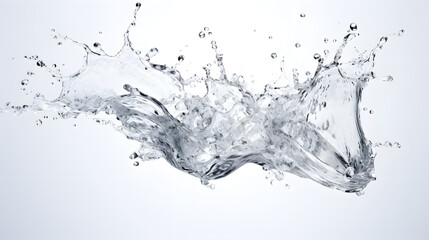 splash of water on white background