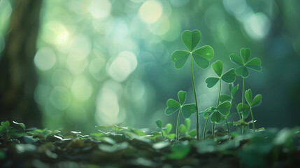 A Celebration of Spring: A Field of Shamrocks Bursting Forth with New Life, generative AI