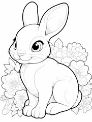 rabbit coloring page