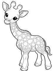 giraffe coloring page © Harris Pinkham