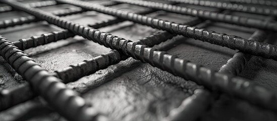 A black and white tiled floor featuring a symmetrical pattern, showcasing the precision and craftsmanship of the construction. The strong and durable tiles create a structured design on the floor