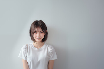 Obraz premium 10代の笑顔の美しい女性
