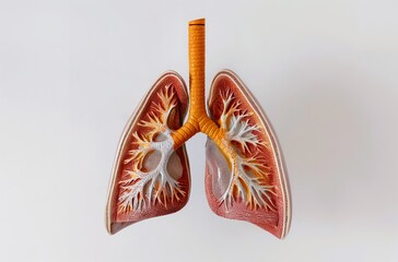 Human lungs anatomical model