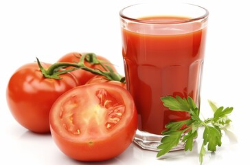 Tomato juice with fresh herbs