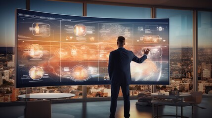 In the realm of Business Analytics and Data Management, an analyst employs a computer to devise reports enriched with Key Performance Indicators and metrics from a database