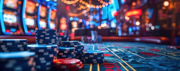 Reflect the seamless integration of technology and gambling in a casino setting