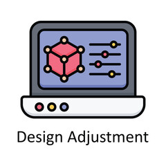 Design Adjustment  vector filled outline Icon Design illustration. Graphic Design Symbol on White background EPS 10 File