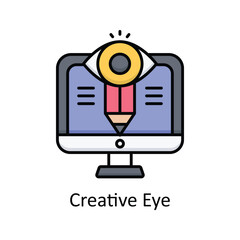Creative Eye vector filled outline Icon Design illustration. Graphic Design Symbol on White background EPS 10 File