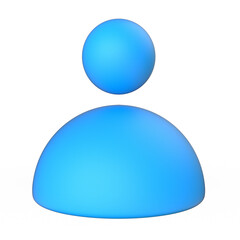 3d render employee people avatar icon user profile picture symbol
