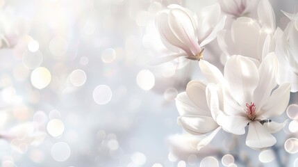 calm spa background image with white flowers