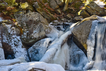 part of trap falls frozen over  in february