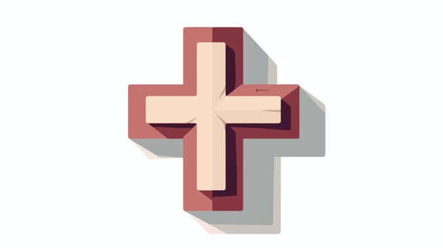 Cross medical symbol isolated icon design cartoon