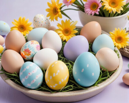 Colorful Easter eggs 