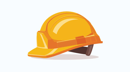 Construction helmet protection icon cartoon vecto - obrazy, fototapety, plakaty