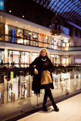 Woman in Dress in city streets 