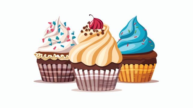 Cupcake homes delicious isolated icon cartoon 