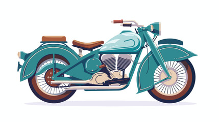 Elegant motorcycle icon cartoon flat vector illustration