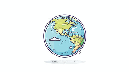 Globe world planet map earth image vector illustration