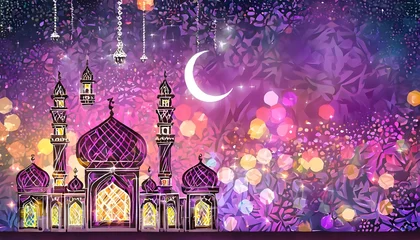 Wandaufkleber eid mubarak greeting card © Bella