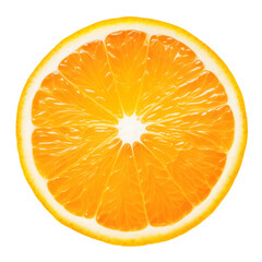 Orange fruit cross section cutout