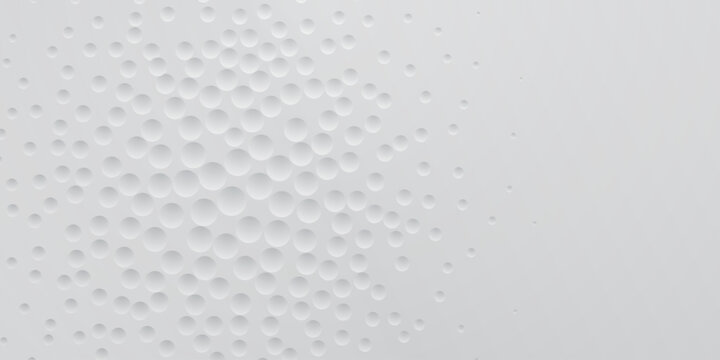 Abstract background in white colors with many concave small circles