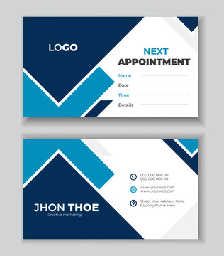 Corporate Business Next Appointment Card Design 