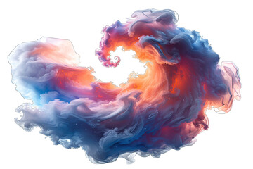 Sky nebula isolated on transparent background generative 
 - obrazy, fototapety, plakaty