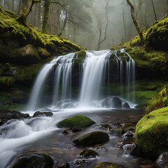 Obraz premium waterfall in the forest