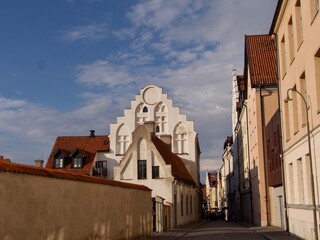 View over the roofs of the northern part of Visby, the famous old town on the island Gotland. - 743133344