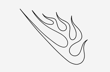 outline flame doodle vector image