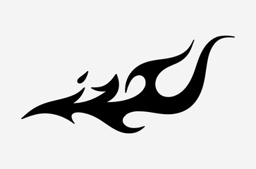 outline flame doodle vector image