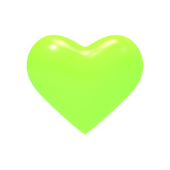 3d render hearts love shape valentine day concept isolated illustration	