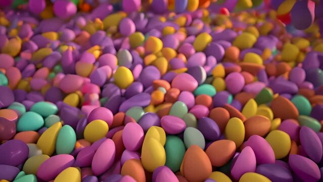 Colorful Candies Animated Background Generative AI